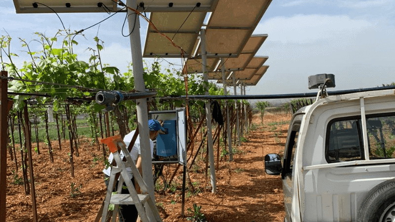 granja de riego con bomba solar
