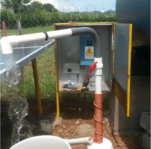 Système de pompage solaire, onduleur, sortie d'eau, panneau solaire