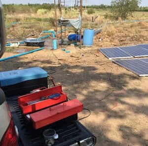 صيانة نظام الري بمضخة المياه بالطاقة الشمسية