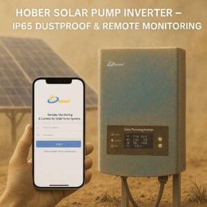 Inversor de bomba solar HOBER IP65 com aplicativo móvel para monitoramento e controle remoto