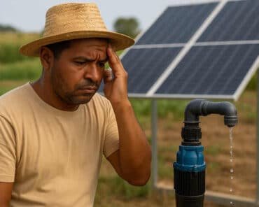 bomba de água solar com pouca água
